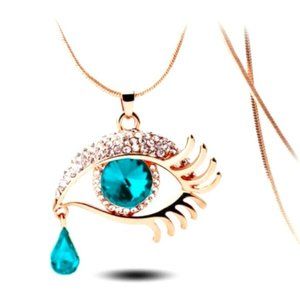 Eye with Teardrop Pendant Necklace
